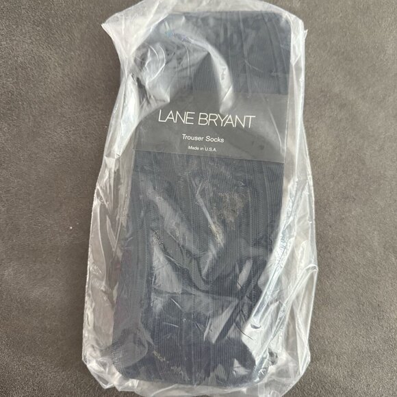 Lane Bryant Women's Black Casual Textured Comfy Trouser Socks Size 10-13 NWT - Picture 1 of 3